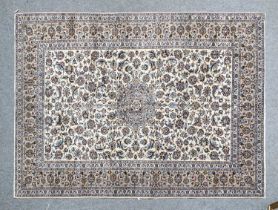 Kashan Carpet Central Iran, circa 1970 The ivory ground centred by a flowerhead medallion surrounded