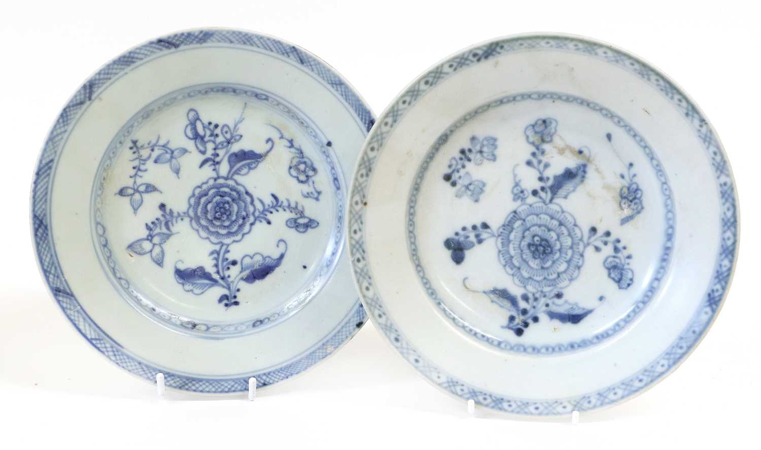 Two Chinese Porcelain "Tek Sing" Bowls, each painted in underglaze blue with a boy in a landscape - Image 3 of 4