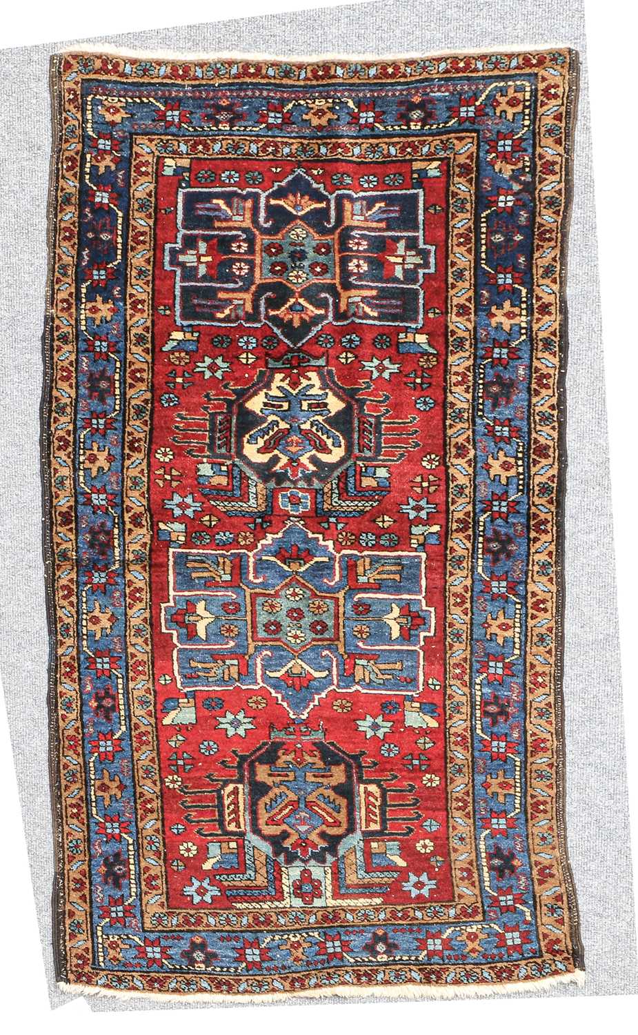 Heriz Rug North West Iran, circa 1930 The deep brick red field with a column of medallions - Image 2 of 2