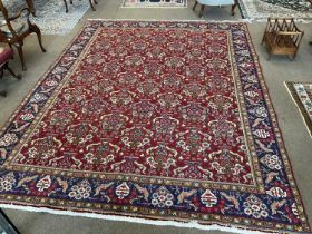 Tabriz Carpet North West Iran, circa 1950 The claret field with an allover design of birds and