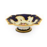 A Flight, Barr & Barr Worcester Porcelain Comport, circa 1830, of shaped circular form, painted with