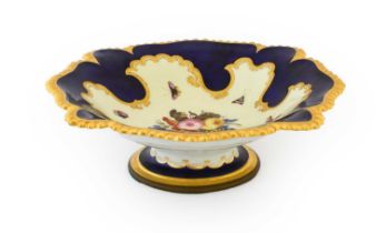 A Flight, Barr & Barr Worcester Porcelain Comport, circa 1830, of shaped circular form, painted with