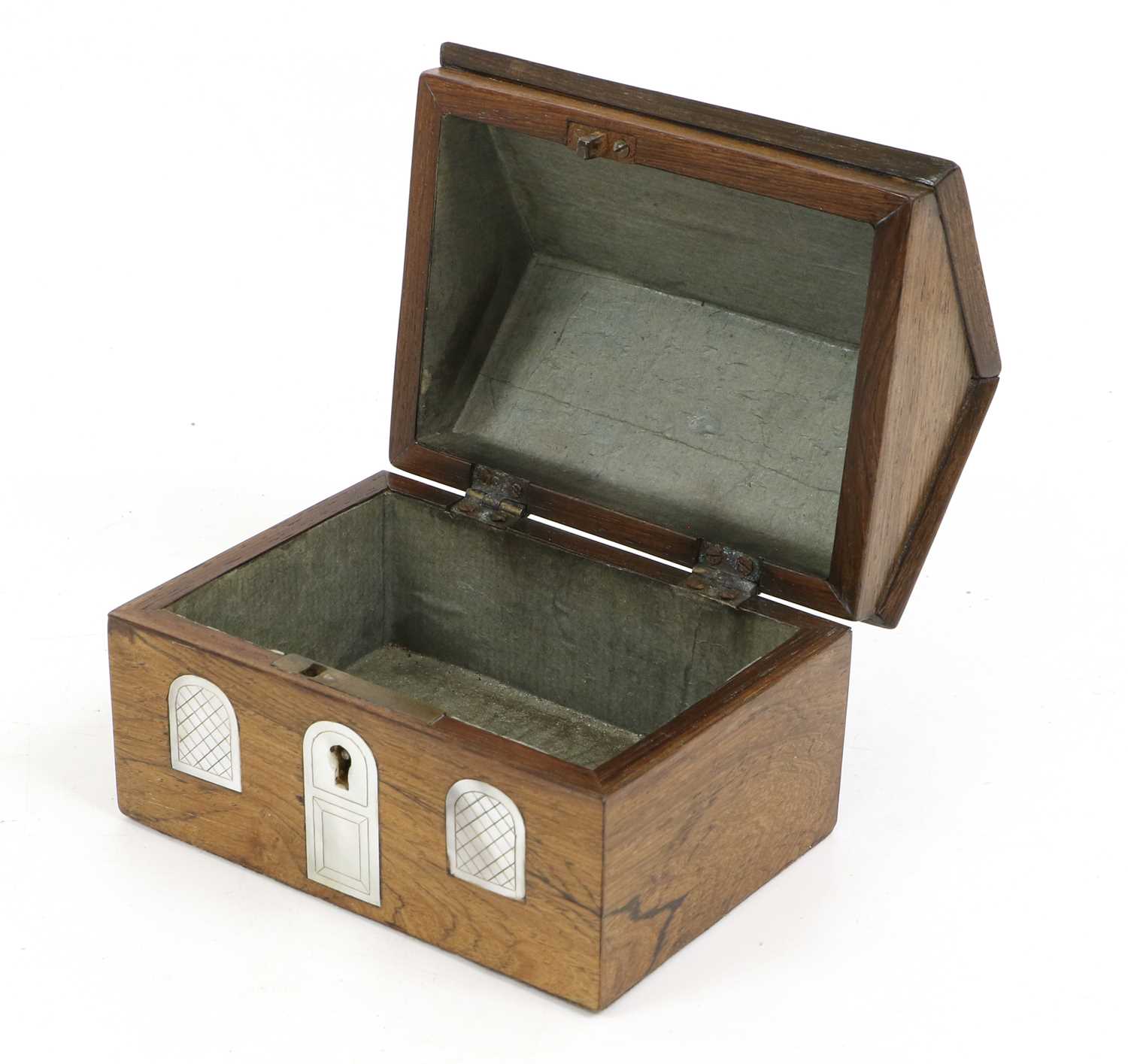 A Prisoner of War Bone Games Box, 19th century, of rectangular form with two sliding covers, one - Image 3 of 9