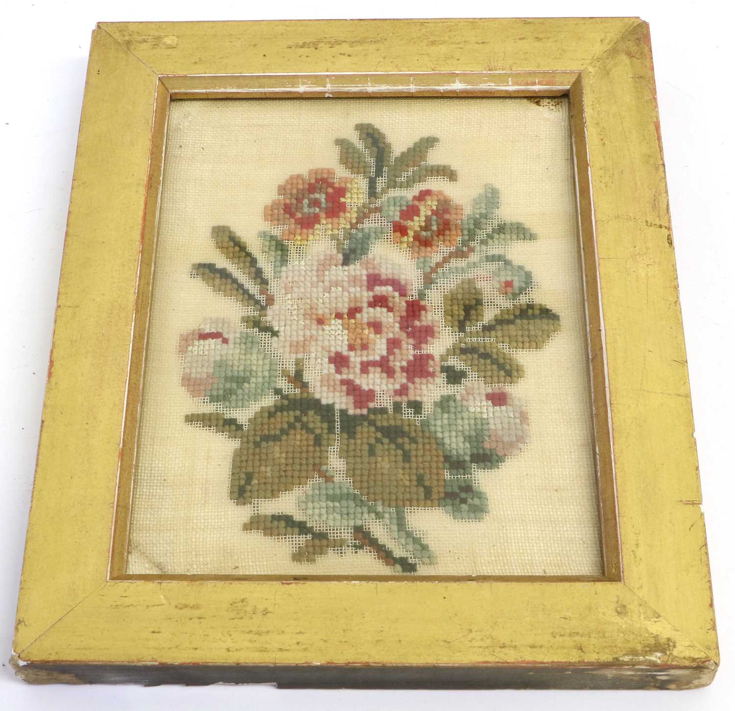 A Pair of Victorian Woolwork Pictures, depicting exotic birds amongst foliage 14cm by 16.5cm A - Image 2 of 7