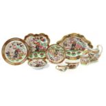 An Assembled Worcester Part Tea Service, circa 1800-1820, decorated in the Imari palette with a