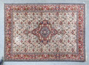 Tabriz Carpet, North West Iran, circa 1950 The ivory field of angular vines and flowers centred by a