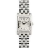 Carl F Bucherer: A Stainless Steel Rectangular Calendar Centre Seconds Wristwatch, retailed by