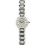Must de Cartier: A Lady's Stainless Steel Wristwatch, signed Must de Cartier, model: Must de Cartier