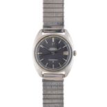 Omega: A Stainless Steel Automatic Calendar Centre Seconds Wristwatch, signed Omega, Chronometer