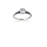 A Diamond Solitaire Ring the round brilliant cut diamond in a white claw setting, to graduated