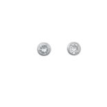 A Pair of 18 Carat White Gold Diamond Solitaire Earrings the round brilliant cut diamonds in white
