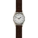 Zenith: A Rare Stainless Steel Top Wind Wristwatch, signed Zenith, 1935, (calibre 10-1/2-2) manual