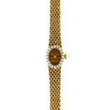 Bueche Girod: A Lady's 9 Carat Gold Diamond Set Wristwatch, signed Bueche Girod, circa 1976,