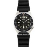 Seiko: A Stainless Steel Automatic Calendar Centre Seconds Diver's Wristwatch, signed Seiko, 150m