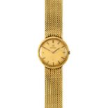 Omega: An 18 Carat Gold Wristwatch, signed Omega, 1964, (calibre 620) manual wound lever movement