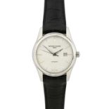 Frederique Constant: A Stainless Steel Automatic Calendar Centre Seconds Wristwatch, signed
