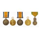 Two First World War Pairs, each comprising British War Medal and Victory Medal, awarded to 12867