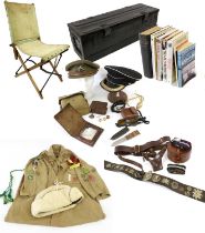 A Small Quantity of Militaria, including a post-1953 officer's No.1 dress cap to the Royal Corps
