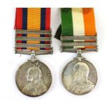 A Queen's South Africa Medal, with three clasps CAPE COLONY, ORANGE FREE STATE and BELFAST,