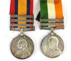 A Queen's South Africa Medal, with three clasps CAPE COLONY, ORANGE FREE STATE and BELFAST,