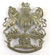 A Victorian Homes Services Other Ranks White Metal Helmet Plate to the First Suffolk Artillery