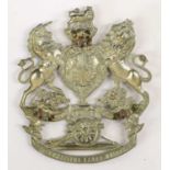 A Victorian Homes Services Other Ranks White Metal Helmet Plate to the First Midlothian Coast