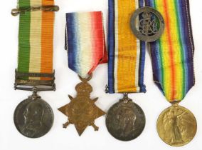 A King's South Africa Medal, with two clasps SOUTH AFRICA 1901 and SOUTH AFRICA 1902, awarded to