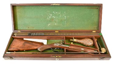 A 19th Century Percussion Single Barrel Big Game Rifle by William Powell & Son, Birmingham, .52