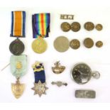 A First World War Pair, awarded to 6145 PTE.R.W.GRIFFITHS. H.L.I., comprising British War Medal