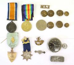 A First World War Pair, awarded to 6145 PTE.R.W.GRIFFITHS. H.L.I., comprising British War Medal