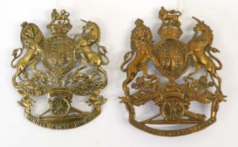 A Victorian Territorial Artillery Cinque Ports Division Home Services Helmet Plate, in gilt metal,