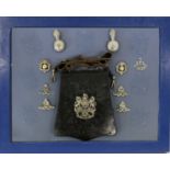 A Victorian Officer's Black Patent Leather Undress Sabretache to the First Newcastle Volunteer