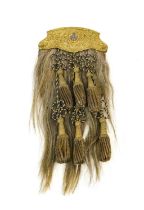 An Edwardian Officer's Dress Sporran to the Queen's Own Cameron Highlander's, the shaped gilt