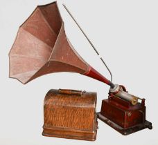 A Red Edison GEM Phonograph