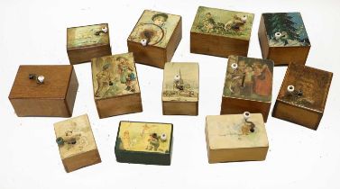 A Nice Collection of Pictorial Rectangular-Cased Manivelles