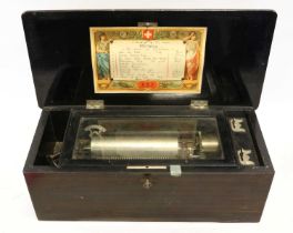 A Late American-Market Columbia (P.V.F.) Crank-Wind Musical Box, Playing Ten Airs,