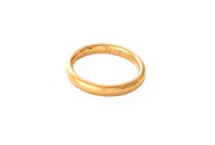 A 22 Carat Gold Band Ring, finger size M1/2 Gross weight 5.6 grams.