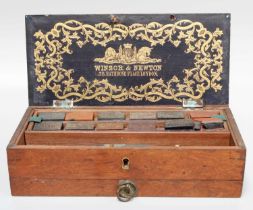 A Winsor & Newton Artists Box, 19th century, fitted and complete