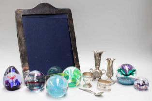 Six Various Glass Paperweights, including Caithness, Isle of Wight, and Perthshire, together with