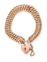 A Double Row Bracelet, each link stamped '9C', length 19cm Gross weight 15.2 grams.