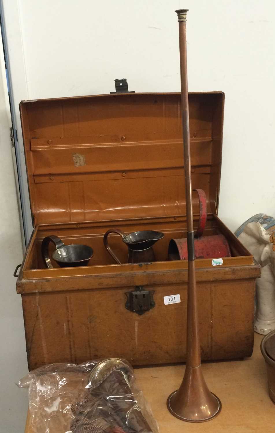 A Tin Trunk, containing copper, silver cigarette case, etc - Image 14 of 14