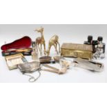 Collectors Items Including, a fountain pen with 14ct gold nib, a pair of Moreau, Paris binoculars, a