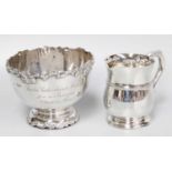 An Irish Silver Sugar-Bowl, by West and Son, Dublin, 1924, tapering cylindrical and on spreading
