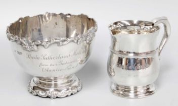 An Irish Silver Sugar-Bowl, by West and Son, Dublin, 1924, tapering cylindrical and on spreading