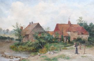 Will Anderson "A Hampshire Homestead" Signed, oil on canvas, 45cm by 70cm