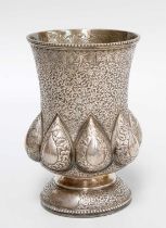 A Kutch Indian Silver Beaker, Apparently Unmarked, Last Half 19th Century, tapering and on spreading