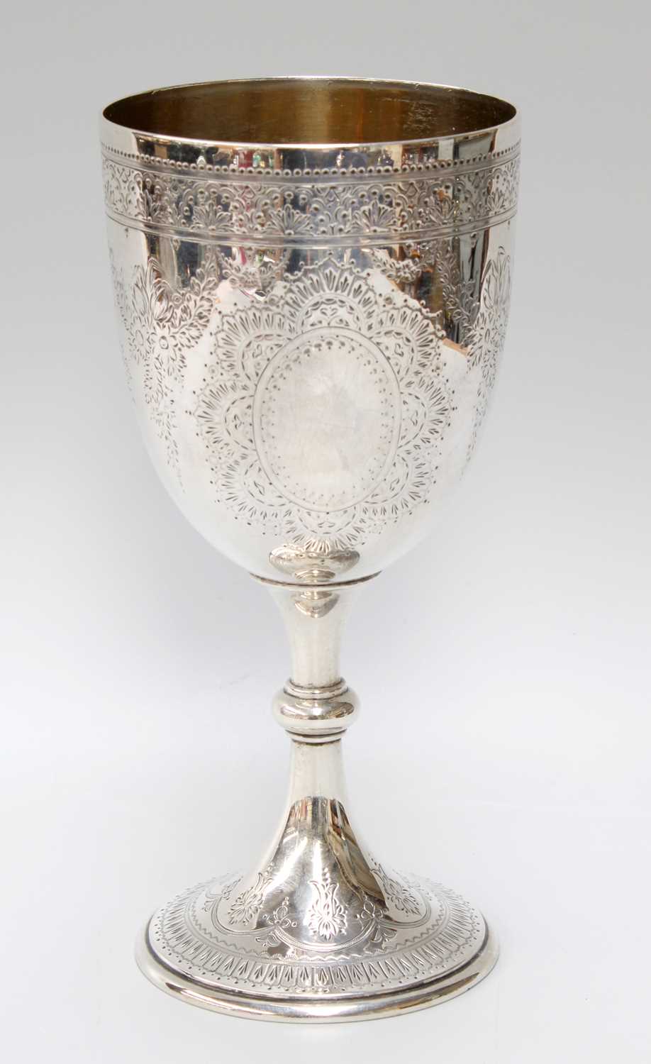 A Victorian Silver Goblet, by Walter and John Barnard, London, 1888, the bowl tapering and on
