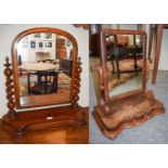 Two 19th-century Dressing Table Mirrors; together with pine shelves (3)