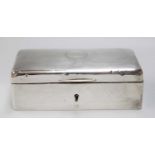A George V Silver Jewellery-Box, by Charles S. Green and Co. Ltd., Birmingham, 1927, oblong, the