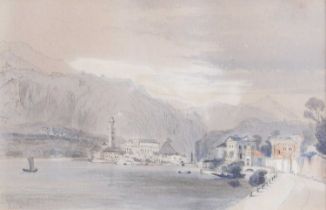 Paul Marny (1829-1914) A French Port Signed, inscribed and indistinctly dated 1918?, watercolour,